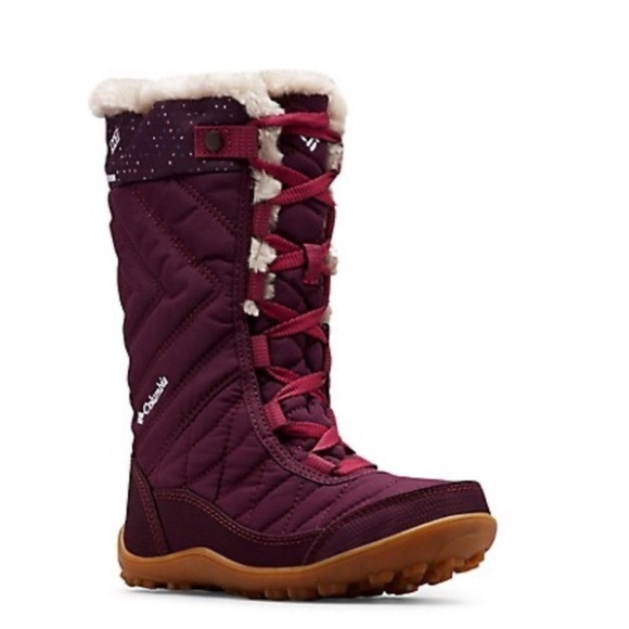 Columbia Minx Mid Cordovan Boots Omni Heat Youth Purple Size 2 - Picture 9 of 9